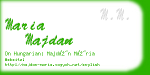 maria majdan business card